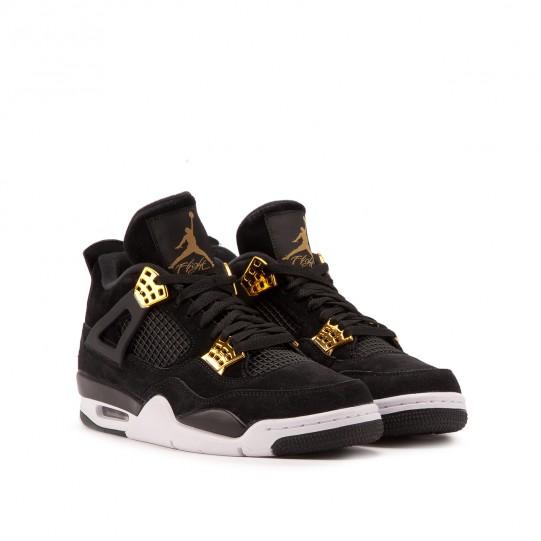 Air Jordan 4 "Royalty" Black/Metallic Gold-White mens 308497-032