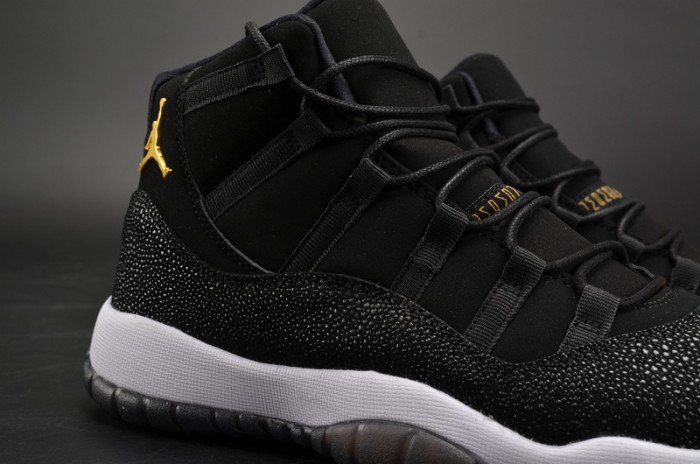 AIR JORDAN 11 RETRO PREM HC (GS) "HEIRESS" BLACK/ gold-white 852625-030