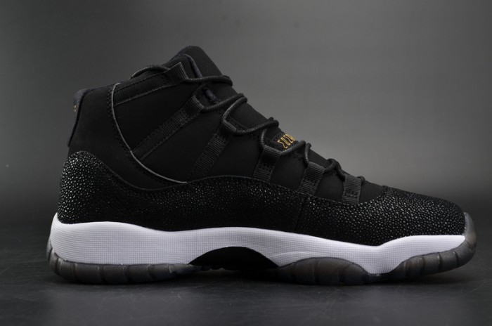 AIR JORDAN 11 RETRO PREM HC (GS) "HEIRESS" BLACK/ gold-white 852625-030