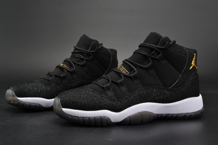 AIR JORDAN 11 RETRO PREM HC (GS) "HEIRESS" BLACK/ gold-white 852625-030