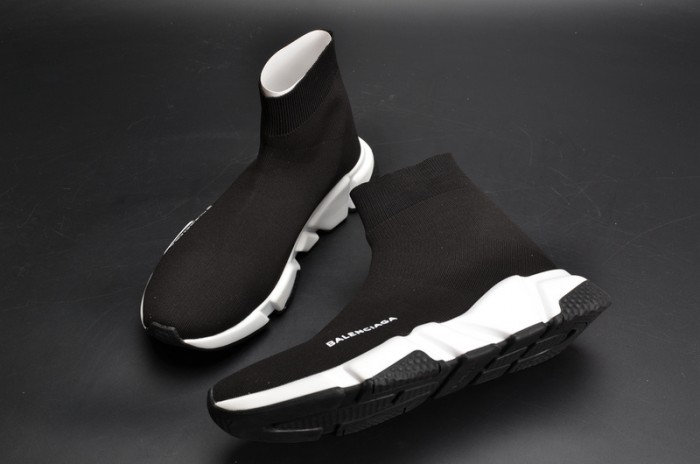 BLG Stretch Mesh High Top Sneaker Black White 454485 W05G0