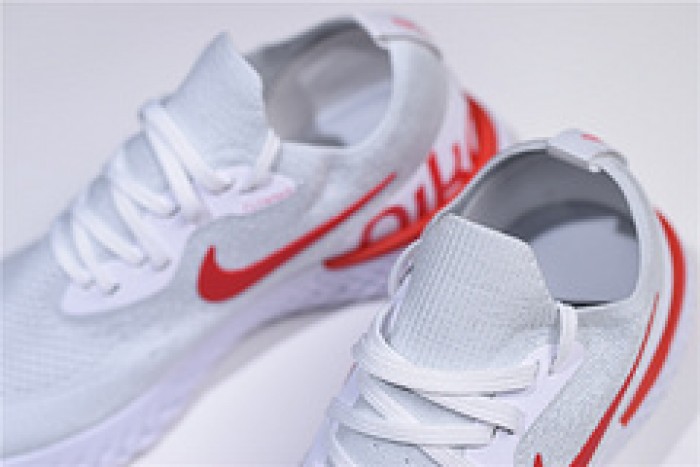 nike epic react flyknit white red AQ0067 800