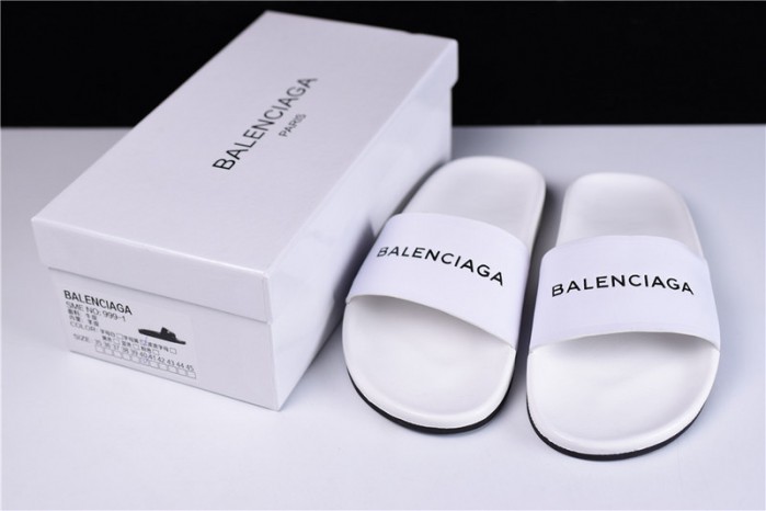 BLG Logo leather slip-on sandals 72ZE-C329