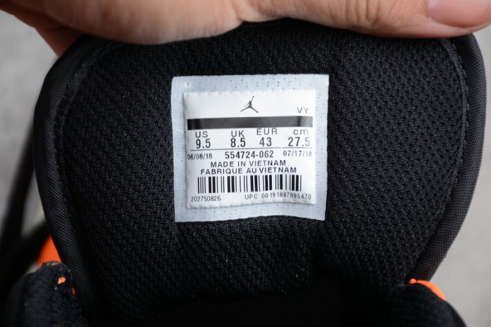 Air Jordan 1 Mid Black Orange 554724-062