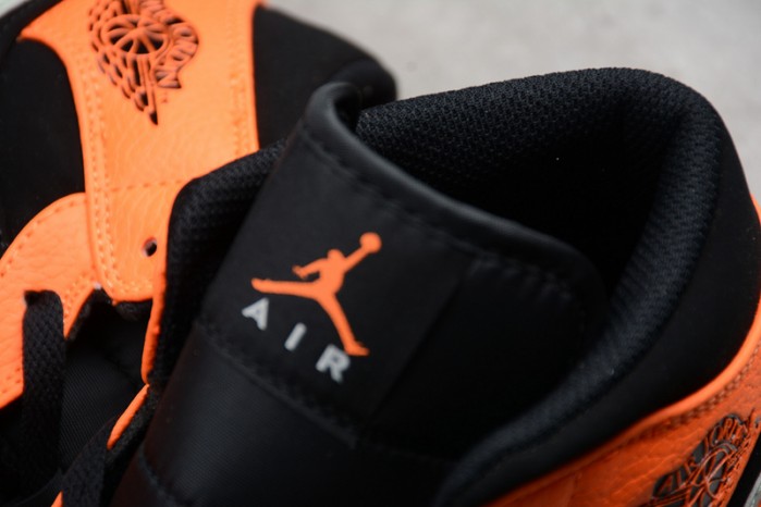 Air Jordan 1 Mid Black Orange 554724-062