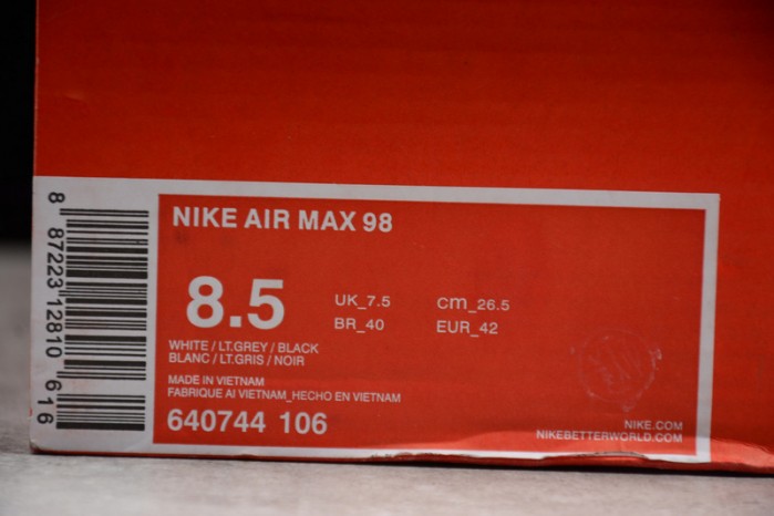 Nike Air Max 98 "Fossil" White/Black-Fossil-Reflect Silver AH6799-102
