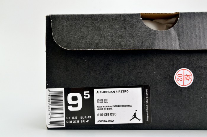 AIR JORDAN 4 RETRO PREMIUM "PINNACLE "SNAKESKIN" mens 819139-030