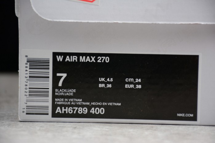 Nike womens AIR MAX 270 "OCEAN BLISS" Ocean Bliss AH6789-400