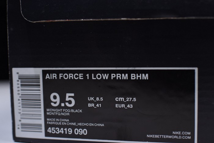 Nike Air Force 1 Low Premium ´Black History Month´ Midnight Fog/Black mens 453419-090