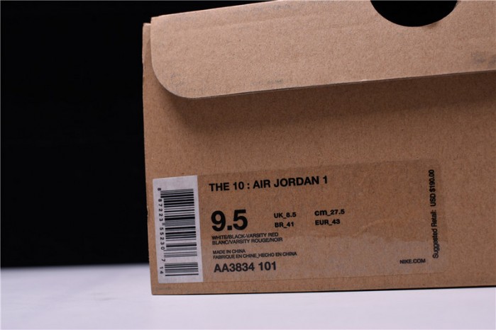 Off-White Air Jordan 1 Retro Chicago The Ten AA3834-101