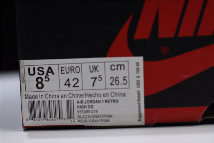 Air Jordan 1 Retro High OG ´Grey Crimson´ - Air Jordan - 555088-018
