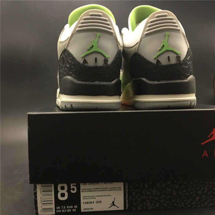 Air Jordan 3 Chlorophyll Tinker 136064-006