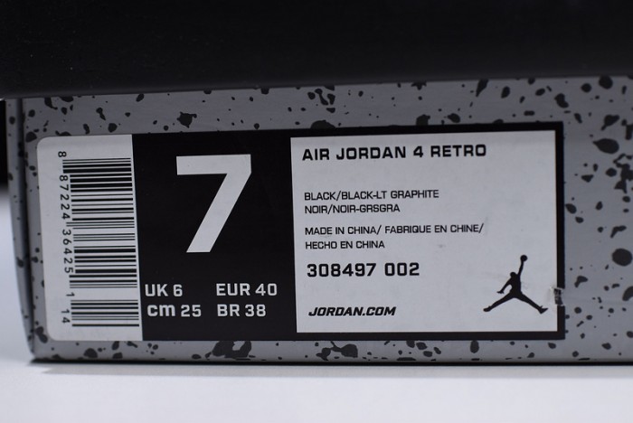 Air Jordan 4 Retro "black Cat" - Air Jordan - 308497-002