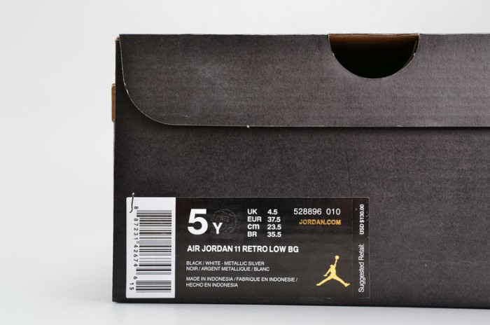 AIR JORDAN 11 RETRO LOW BG (GS) "BARON" womens 528896-010