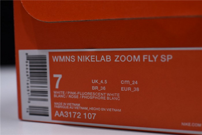 Nike Mens Lab Zoom Fly SP Swoosh Pinwheel Light Gray White Pink Yellow AA3172-106