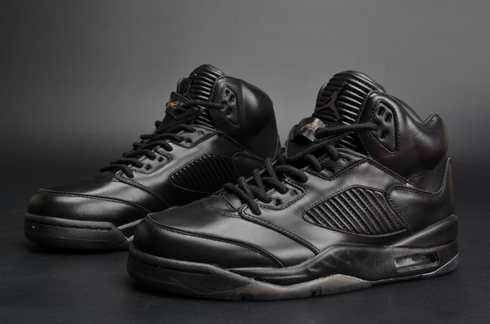 Air Jordan 5 Retro Prem "Triple Black" mens 881432-010