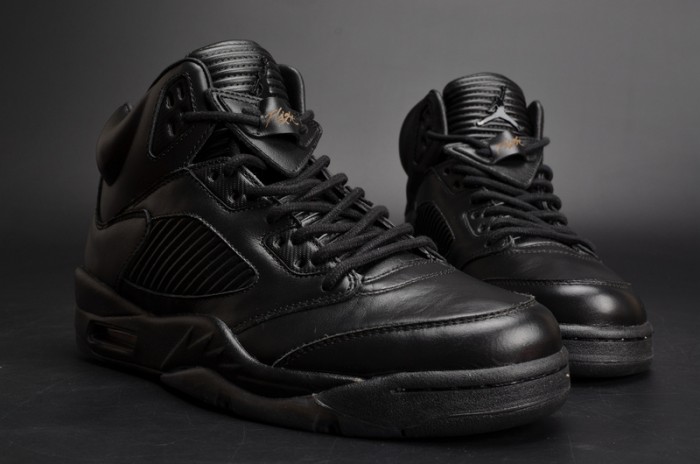 Air Jordan 5 Retro Prem "Triple Black" mens 881432-010