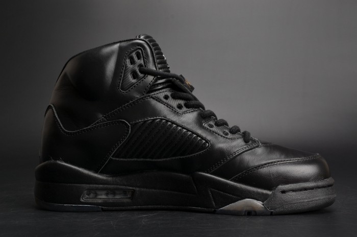 Air Jordan 5 Retro Prem "Triple Black" mens 881432-010