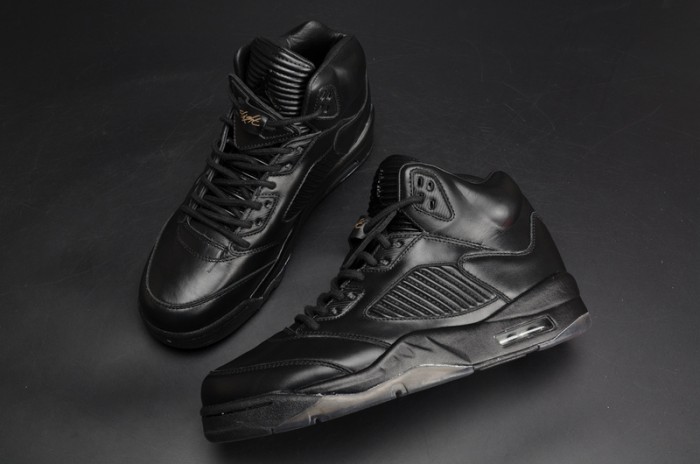 Air Jordan 5 Retro Prem "Triple Black" mens 881432-010