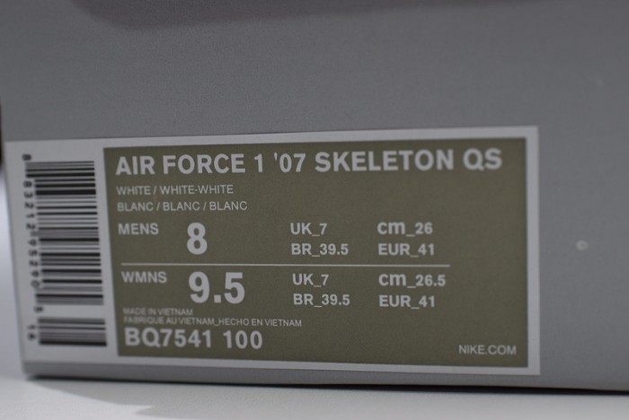 Air Force 1 Low Skeleton Halloween (2018) - BQ7541-100