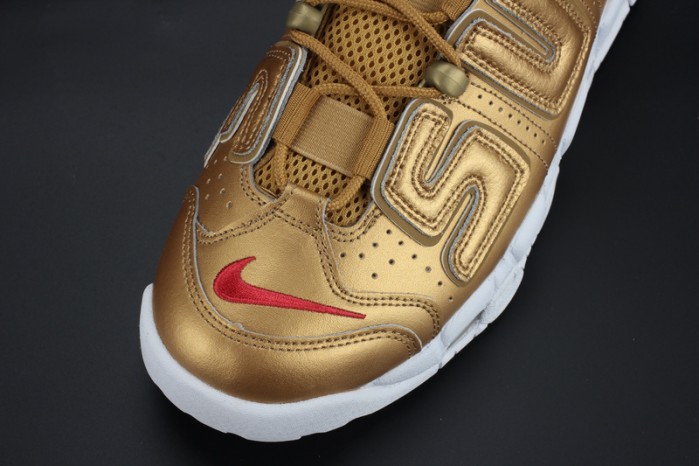 nike air more uptempo "S*p*e" metallic gold/white 902290-700