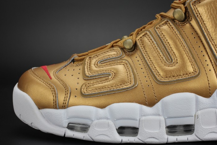 nike air more uptempo "S*p*e" metallic gold/white 902290-700