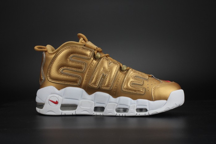 nike air more uptempo "S*p*e" metallic gold/white 902290-700