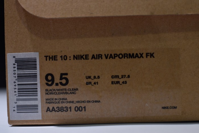 The 10: Nike Air Vapormax Fk "off White" - Nike - aa3831-001