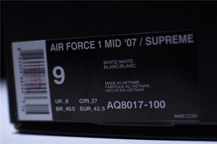nike air force 1 mid ´07 x S*p*e nba white aq8017-100