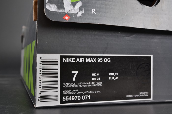 Nike mens Court Vapor RF x Air Max 95 "Neon" black 554970-071