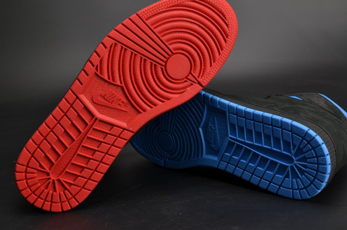 Air Jordan 1 Retro High OG "Quai 54" Black/Italy Blue-University Red mens AH1040-054