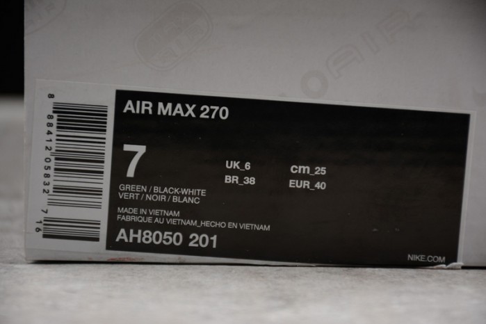 NIKE mens AIR MAX 270 "MEDIUM OLIVE" AH8050-201